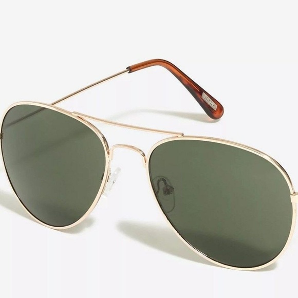 J. Crew Gold Metal Frame Womens Aviator Sunglasses - Picture 6 of 6